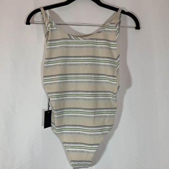 TNA Multi-Coloured Striped Bodysuit NWT - Picture 1 of 7